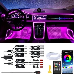 Car LED Interior Strip Lights, RGB Car Interior LED Light Wireless APP and Re... - Picture 1 of 7