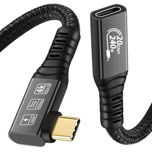 CHENLENIC USB C 3.2 Extension Cable 90 Degree 20Gbps USB C 3.2 Gen2 Type C Male - Picture 1 of 8