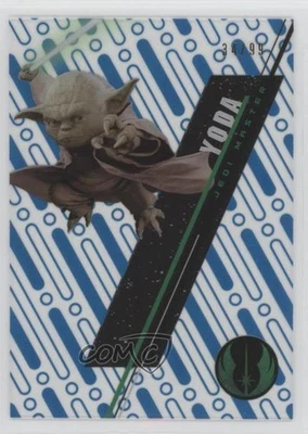 2016 Topps Star Wars High Tek Form Pattern 1 Blue Rainbow Foil 34/99 Yoda 1cc7 - Image 1 of 3