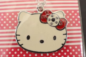 Hello Kitty NECKLACE O Initial Pendant Metal 21.5" Chain Original Packaging NOS - Picture 1 of 7