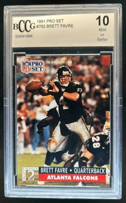 1991 Pro Set Brett Favre Rookie RC #762 Falcons BCCG 10 - Image 1 of 2
