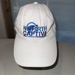 Mütze Kappe North Captiva Meeresschildkröte Foundation aquamarin royalblau Buchstaben auf weiß gebraucht, in einwandfreiem Zustand - Bild 1 von 10