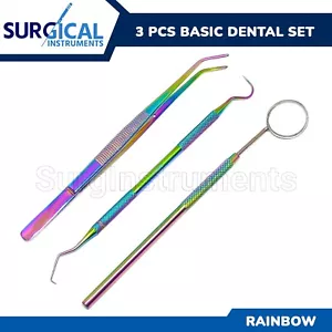 Juego de raspadores y removedores de sarro dental higiene dental arco iris color grado alemán - Imagen 1 de 4