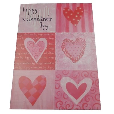 Happy Valentines Day Greeting Card Hearts Pink  - Image 1 of 4