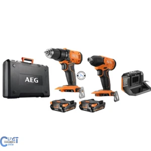 KIT AEG JP18I2-202C trapano a percussione+ avvitatore a impulsi - Foto 1 di 7