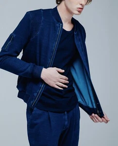 AG Jeans Astroi Bomber Indigo Jacket - Picture 1 of 5
