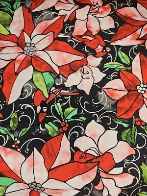 Vitral de pascua 100 % algodón Navidad vacaciones con tela metálica 1/4 años Foto 1 de 2