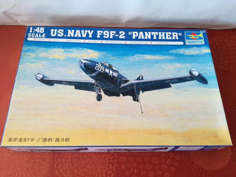 TRUMPETER 02832 US.NAVY F9F-2 PANTHER - KIT 1/48 - Immagine 1 di 4