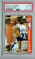 $ PSA 8 NM-MT Michael Jordan 2000-05 Stadion #559 World Stars Card 1000 Made