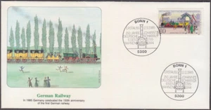 DEUTSCHLAND SC # 1450 FDC - 150. JAHR des ERSTEN ZUGES von NEURNBERG nach FERN - Bild 1 von 1