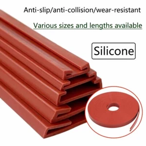 Protector de borde de estante flexible de silicona con bandas para bordes de muebles en forma de U - Imagen 1 de 14