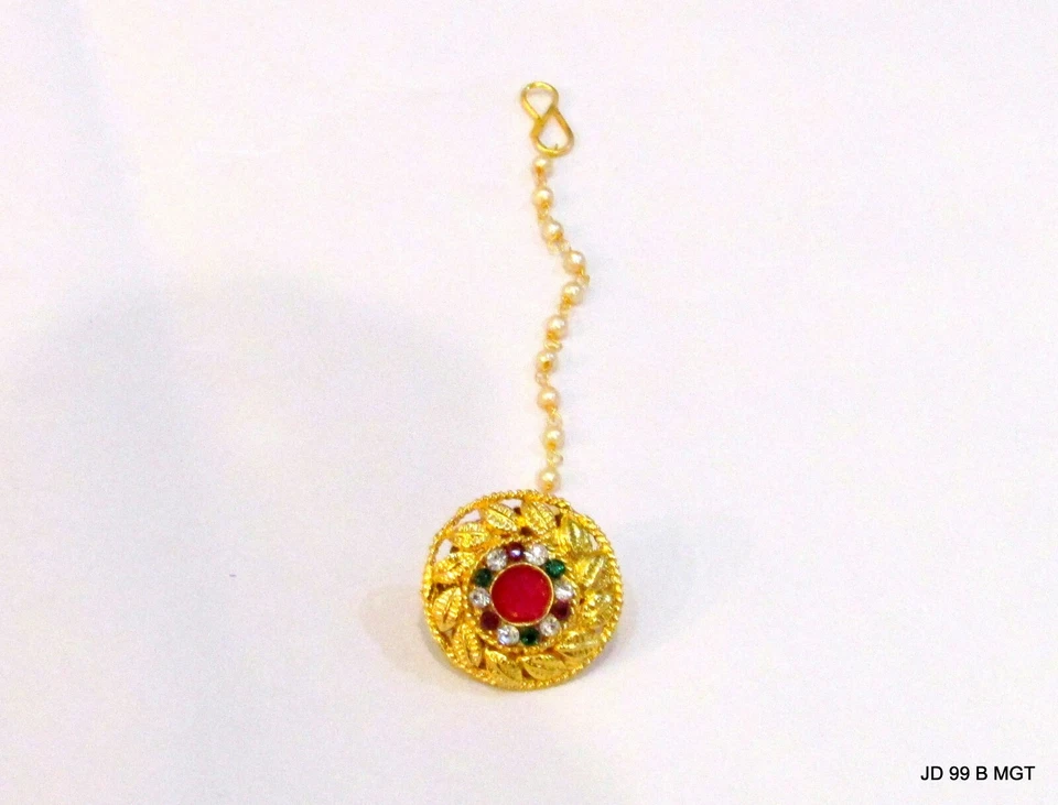 Joyería tradicional india Rajasthani Borla/Maangtika cabello/cabeza regalo étnico boho Foto 1 de 1