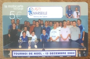ASPTT MARSEILLE TENIS DE TABLE CARTE ORANGE UT MOBICARTE MOBI TELECARTE MBC - Foto 1 di 2