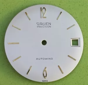 Vintage Gruen Autowind Uhr Gruen 560 Kaliber Uhr NOS Zifferblatt Goldmarker - Bild 1 von 2