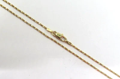 Hermoso COLLAR CADENA CAJA RETORCIDA ORO AMARILLO 14K real 16" ITALIA niño adolescente Foto 1 de 4