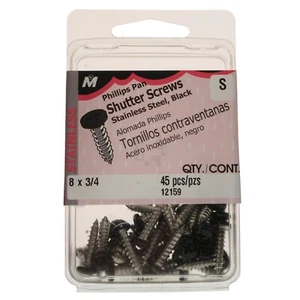 Midwest 12159 #8 x 3/4" Viti per Otturatore a Testa di Padella Phillips in Acciaio Inox, Nero - Foto 1 di 15