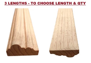 Dado Schiene Zierleiste traditioneller Stil Kiefernholz 45 mm x 115, 91,5 & 76 cm - Bild 1 von 14