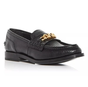 Alexander Wang Women's Carter Black Embossed Loafers Size 38.5 (MSRP $595) - Picture 1 of 12