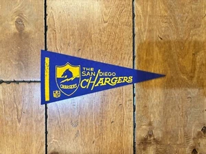 Vintage THE SAN DIEGO CHARGERS Felt Pennant Mini 9" x 4" RARE NFL - Picture 1 of 3