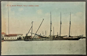 Nuova Londra CT Veduta del T.A. Scott Wharf SPEDIZIONE GRATUITA - Foto 1 di 2