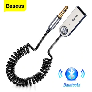 Baseus Bluetooth 5.0 Aux Adapter Wireless Car Receiver USB to 3.5mm Built-in Mic - Picture 1 of 11