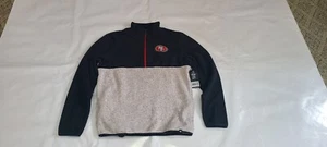 Neu mit Etikett! HERREN 47' MARKE SAN FRANCISCO 49ERS KODIAK 1/4 REISSVERSCHLUSS FLEECE PULLOVER LARGE - Bild 1 von 5