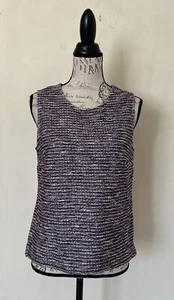 Banana Republic Women's Tweed Round neck sleeveless tank top Size Medium - Picture 1 of 6