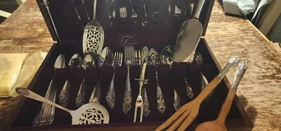 набор столового серебра винтажный 72 изделия престиж тарелка в отличном состоянии  - Изображение 1 из 4