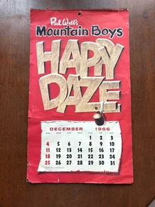 Paul Webb Mountain Boys Happy Daze Calendario 1967 Registro Manipulación Suministro Anuncio - Imagen 1 de 8