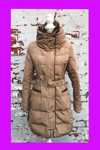 ZARA COAT PUFFA STYLE JACKET ANORAK/ FAUX FUR COLAR (M) 3/4L SCHOOL COAT /301 - Picture 1 of 12