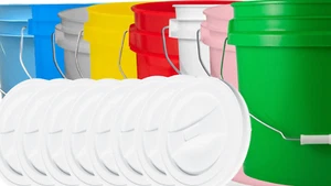 2 Gallon Food Grade BPA Free Plastic Buckets with Screw On Lids (Pack of 8) - Picture 1 of 10