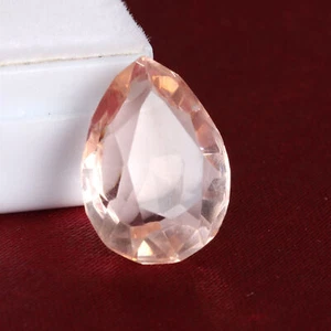 Stunning Lab Created Rose Quartz Gemstone Pear Shape 14 CT For Insignia - Picture 1 of 5