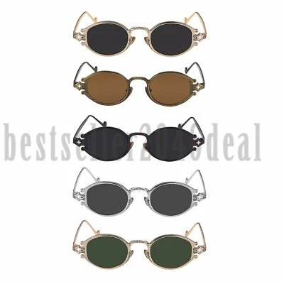 Gafas de sol redondas Steampunk vintage para hombres y mujeres retro con espejo UV400 Foto 1 de 4