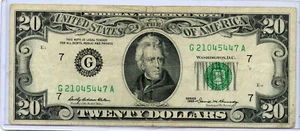 1969 US $20.00 FDR BANK NOTE, PRINTED IN CHICAGO, AMERICANA - Picture 1 of 2