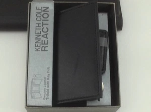 Men's Kenneth Cole Black LEATHER Wallet And KeyChain - $40 MSRP - Picture 1 of 3