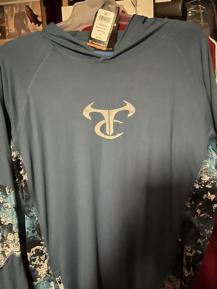 TrueTimber Mens Performance Fishing Hoodie- Xlg New - Image 1 of 2