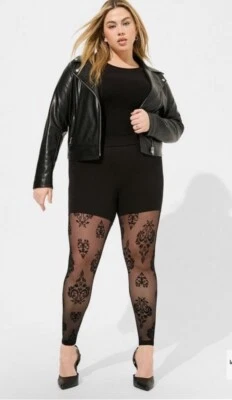 Leggings para mujer Torrid talla grande 1 longitud completa cintura flocada nuevos con etiquetas Foto 1 de 3