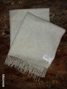 & Other Stories Wool Lane Fringed Soft Gray Scarf Wrap 24x80" - Picture 1 of 7