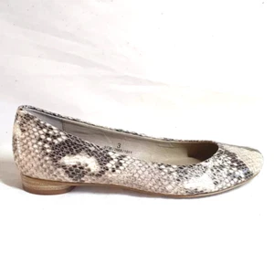 Ballerina Flats Marks And Spencer M&S Autograph Leather Snakeskin UK Size 3 - Picture 1 of 9