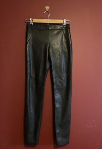 Free People Womens 24 Never Let Go Leggings Faux Leather Stretch High Rise Black