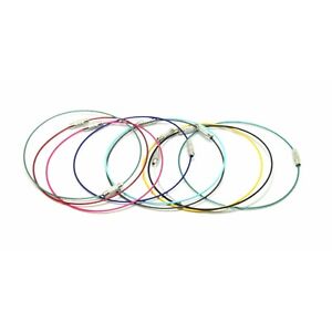 10 Memory Wire Bracelets Mixed Colours 22cm Chains Wire P00157M