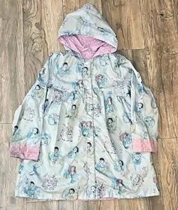 Disney Store Rain Jacket 7/8 Girls Animators Baby Princess Print Reversible  - Picture 1 of 12