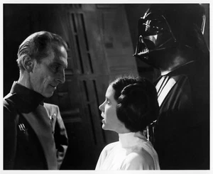 1977 Star Wars A New Hope 8x10 Still Press Tarkin, Leia & Vader on Death Star - Bild 1 von 2