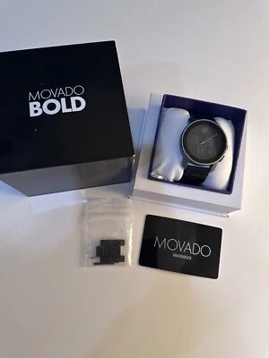 Movado Bold Gray Orange 01.1.22.6029 Concentric Dial With Box and Card | RARE!!’ - image 1 of 4