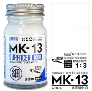 NEW modo NEO Color Surfacer WHITE MK-13 #1000 Lacquer Paint Flat (50ml) - Picture 1 of 1