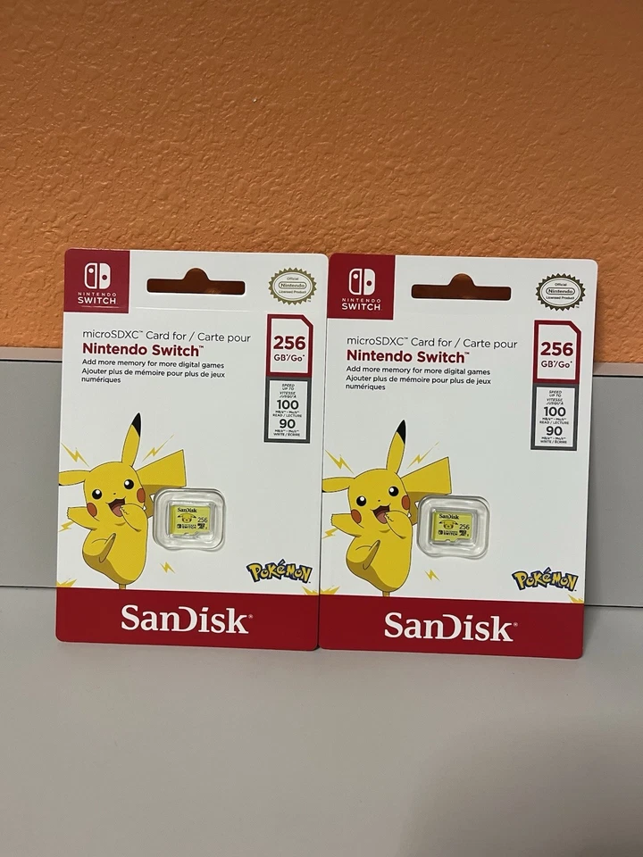 SanDisk Pokémon Pikachu 256GB microSDXC Flash Card for Nintendo Switch - Image 1 of 3