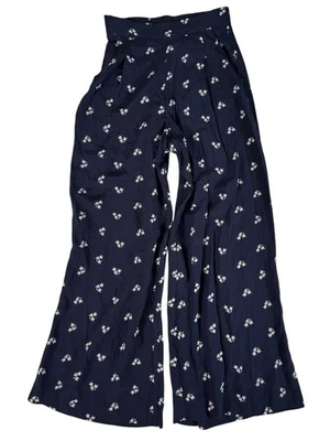 Cabi Black Floral Print High-Rise Relaxed Straight Leg Dress Pants Women's Small - Image 1 of 4