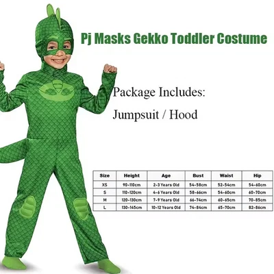 PJ Máscaras Disfraz Niños Niñas Superhéroe Niño Niño Vestido Elegante Conjunto Escuela REGALO* Foto 1 de 4