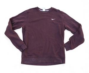 NIKE SPORTSWEAR Club Fleece Sweatshirt Herren LARGE Burgund Rot Crew Pullover - Bild 1 von 8