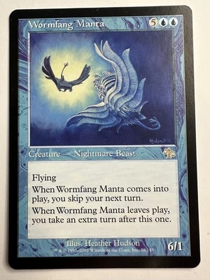 MTG Magic The Gathering Judgment Wormfang Manta Rare NM - Image 1 of 2